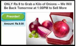 ಆನ್‌ಲೈನಲ್ಲಿ 9 ರೂಪಾಯಿಗೆ 1ಕೆ.ಜಿ ಈರುಳ್ಳಿ