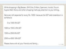 ಎಚ್ಚರ.!! ವಾಟ್ಸ್ಆಪ್ ನಲ್ಲಿ GST ಕುರಿತಂತೆ ತಪ್ಪು ಸಂದೇಶ: ಅಪ್ಪಿ-ತಪ್ಪಿಯೂ ಶೇರ್ ಮಾಡಬೇಡಿ..!!