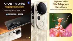 ഇതൊരു മികച്ച 'ഇതാണ്'! 50MP പെരിസ്കോപ്പ് ടെലിഫോട്ടോ ക്യാമറ സഹിതം വിവോ T4 അൾട്ര ജൂൺ 11ന് എത്തും ഇതൊരു മികച്ച 'ഇതാണ്'! 50MP പെരിസ്കോപ്പ് ടെലിഫോട്ടോ ക്യാമറ സഹിതം വിവോ T4 അൾട്ര ജൂൺ 11ന് എത്തും