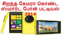 2014 ஆம் ஆண்டு சிறந்த கேமரா கொண்டு வெளியான ஸ்மார்ட் போன் பட்டியல்