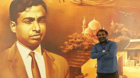அணு விஞ்ஞானி அப்துல் கலாம் மணிமண்டபத்தை 3டி ஓவியத்தால் சிறப்பித்த ஓவியர்.!