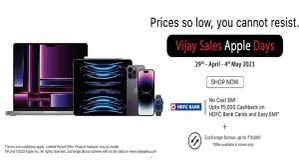 Vijay Sales ने शुरू किया Apple डेज सेल, आईफोन 14 से लेकर एम1 मैकबुक तक सभी पर मिल रहा ऑफर Vijay Sales ने शुरू किया Apple डेज सेल, आईफोन 14 से लेकर एम1 मैकबुक तक सभी पर मिल रहा ऑफर