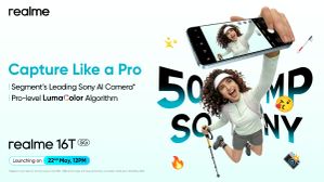 Realme 16T 5G Camera Specifications Confirmed Ahead of Launch in India on May 22 Realme 16T 5G Camera Specifications Confirmed Ahead of Launch in India on May 22