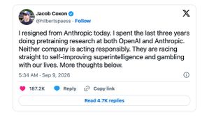 The AI Could Be 'Out of Control' by Next Year Says the Researcher Who Just Quit Anthropic Over It