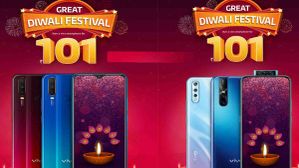ವಿವೋ ದೀಪಾವಳಿ ಆಫರ್!..ಕೇವಲ 101 ರೂ. ಪಾವತಿಸಿ ಸ್ಮಾರ್ಟ್‌ಫೋನ್ ಖರೀದಿಸಿ!
