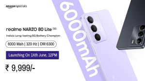 ಭಾರತದಲ್ಲಿ Narzo 80 Lite 5G: ₹10,000 ಕ್ಕಿಂತ ಕಡಿಮೆ, 6,000mAh ಬ್ಯಾಟರಿ! ಭಾರತದಲ್ಲಿ Narzo 80 Lite 5G: ₹10,000 ಕ್ಕಿಂತ ಕಡಿಮೆ, 6,000mAh ಬ್ಯಾಟರಿ!