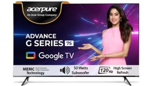 75 இன்ச் 4K QLED ஏசர்பியூர் டிவி அறிமுகம்.. டால்பி அட்மாஸ்.. கூகுள் டிவி ஓஎஸ்.. என்ன விலை? 75 இன்ச் 4K QLED ஏசர்பியூர் டிவி அறிமுகம்.. டால்பி அட்மாஸ்.. கூகுள் டிவி ஓஎஸ்.. என்ன விலை?