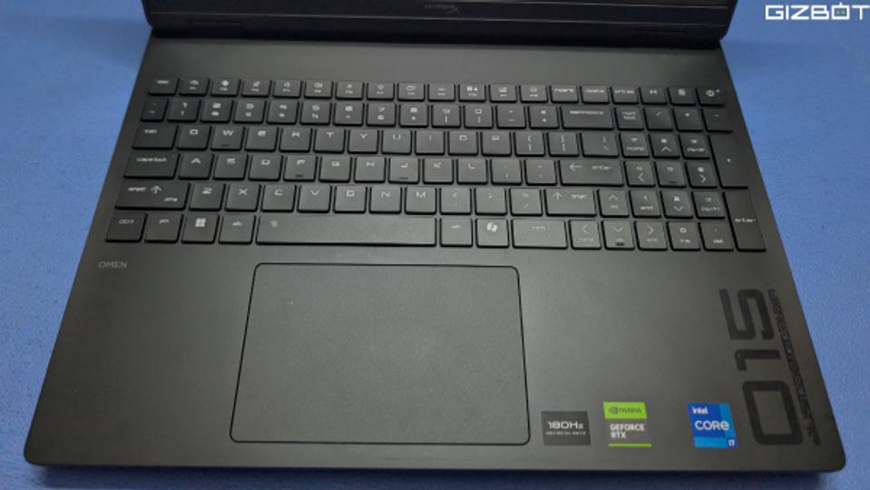 HP HyperX Omen 15 Review: Keyboard and Trackpad