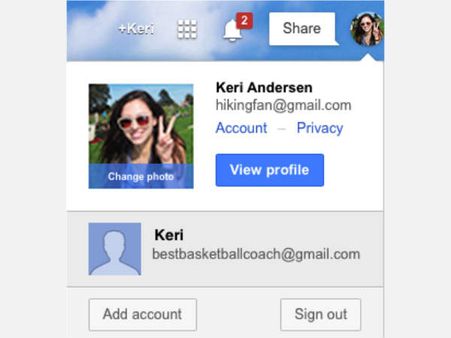 Sign in with multiple profiles Sign in with multiple profiles