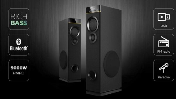 Philips SPA9080B Multimedia Tower Speakers (Black) Philips SPA9080B Multimedia Tower Speakers (Black)