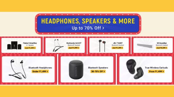 Up To 70% Off On Headphones, Speakers And More Up To 70% Off On Headphones, Speakers And More