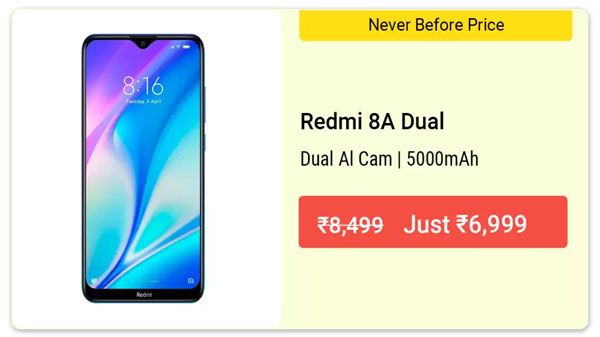 17% Off On Redmi 8A Dual 17% Off On Redmi 8A Dual