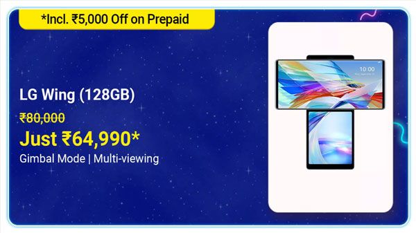 12% Off On LG Wing 12% Off On LG Wing