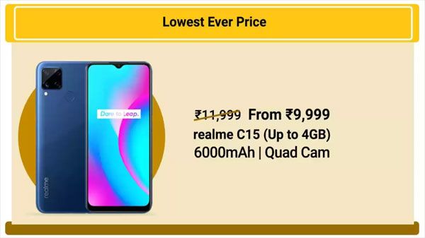 16% Off On Realme C15 16% Off On Realme C15