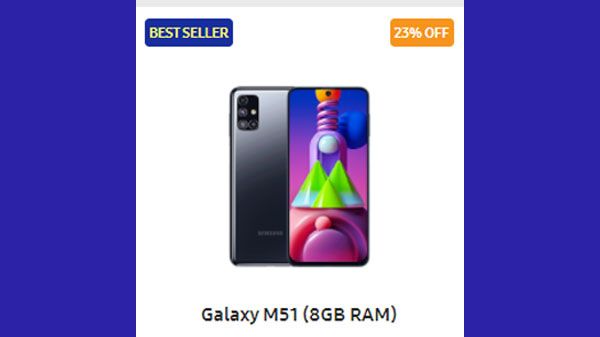 23% Off On Samsung Galaxy M51 23% Off On Samsung Galaxy M51