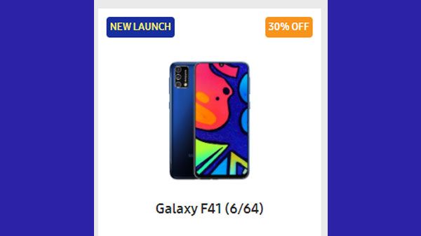 29% Off On Galaxy F41 29% Off On Galaxy F41