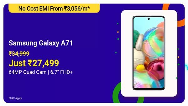21% Off On Samsung Galaxy A71 21% Off On Samsung Galaxy A71