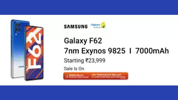 20% Off On Samsung Galaxy F62 20% Off On Samsung Galaxy F62