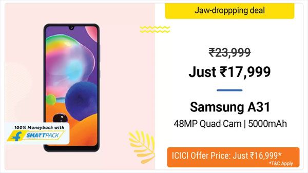 25% Off On Samsung Galaxy A31 25% Off On Samsung Galaxy A31