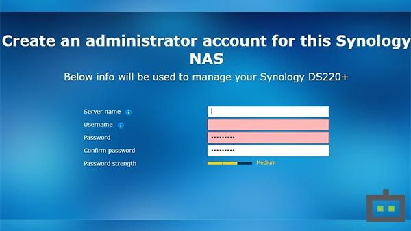 Set up DSM Administrator Account Set up DSM Administrator Account