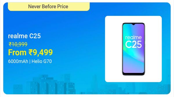Realme C25 (Watery Blue, 64 GB) (4 GB RAM) Realme C25 (Watery Blue, 64 GB) (4 GB RAM)