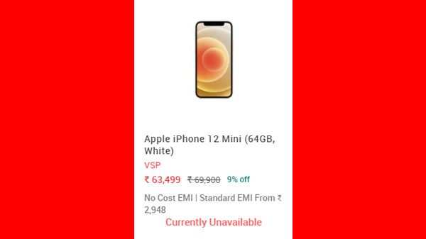 Apple iPhone 12 Mini (64 GB Storage, Black) Apple iPhone 12 Mini (64 GB Storage, Black)