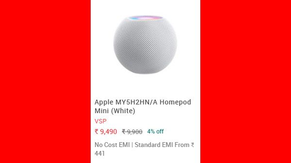 Apple MY5H2HN/A Homepod Mini Smart Speaker (White) Apple MY5H2HN/A Homepod Mini Smart Speaker (White)