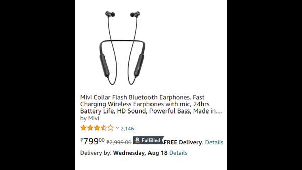 Mivi Collar Flash Bluetooth Earphones Mivi Collar Flash Bluetooth Earphones