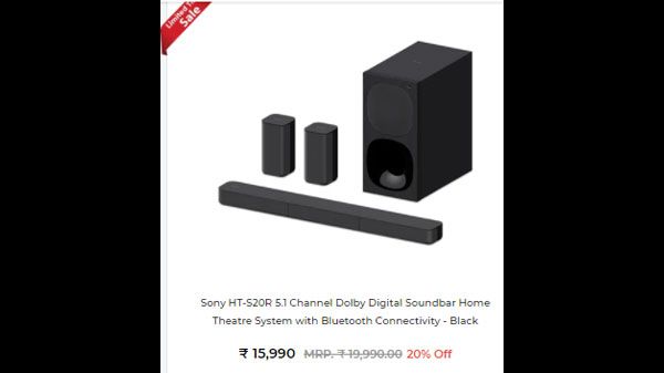 Sony HT-S20R 5.1 Channel Dolby Digital Soundbar Home Theatre System Sony HT-S20R 5.1 Channel Dolby Digital Soundbar Home Theatre System