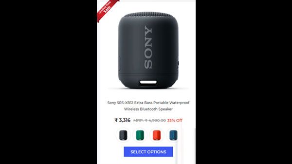 Sony SRS-XB12 Extra Bass Portable Waterproof Wireless Bluetooth Speaker Sony SRS-XB12 Extra Bass Portable Waterproof Wireless Bluetooth Speaker
