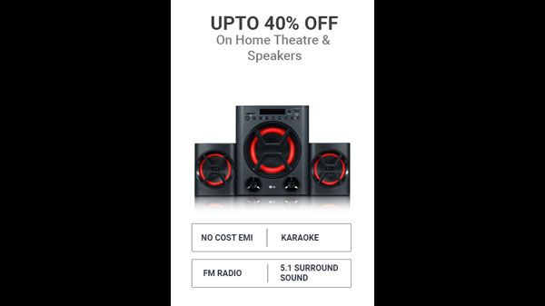 Up to 40% Off On Home Theaters Up to 40% Off On Home Theaters