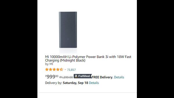 Mi 10000mAH Li-Polymer Power Bank 3i with 18W Fast Charging (Midnight Black) Mi 10000mAH Li-Polymer Power Bank 3i with 18W Fast Charging (Midnight Black)
