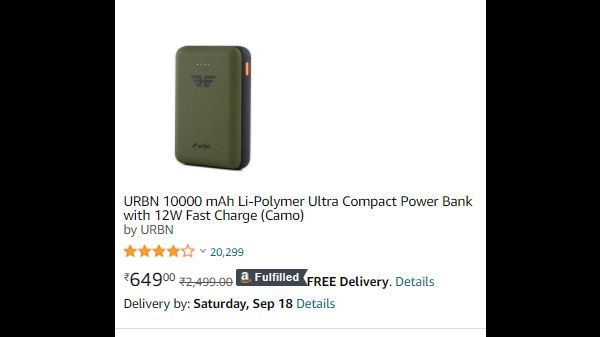 URBN 10000 mAh Li-Polymer Ultra Compact Power Bank with 12W Fast Charge URBN 10000 mAh Li-Polymer Ultra Compact Power Bank with 12W Fast Charge