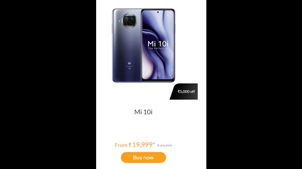 Rs. 5,000 off Mi 10i Rs. 5,000 off Mi 10i