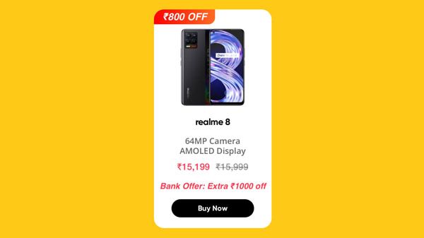 Realme 8 (Cyber Black,6GB+128GB) Realme 8 (Cyber Black,6GB+128GB)