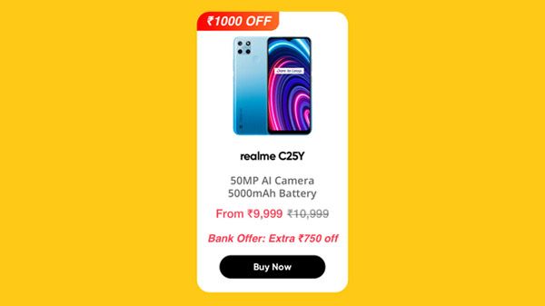 Realme C25Y (Glacier Blue, 4GB+64GB) Realme C25Y (Glacier Blue, 4GB+64GB)