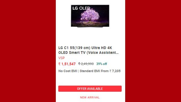 LG C1 Ultra HD (4K) Smart OLED 55 inch(139 cm) OLED55C1XTZ LG C1 Ultra HD (4K) Smart OLED 55 inch(139 cm) OLED55C1XTZ