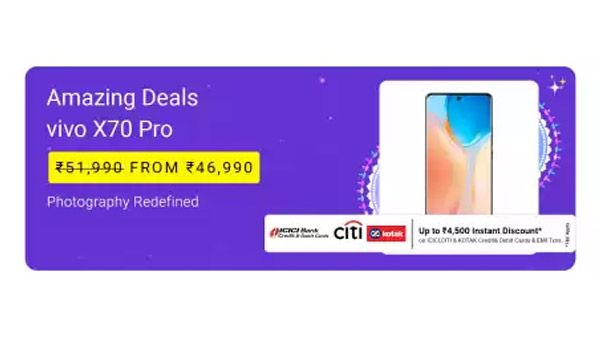 vivo X70 Pro (Cosmic Black, 128 GB) (8 GB RAM) vivo X70 Pro (Cosmic Black, 128 GB) (8 GB RAM)