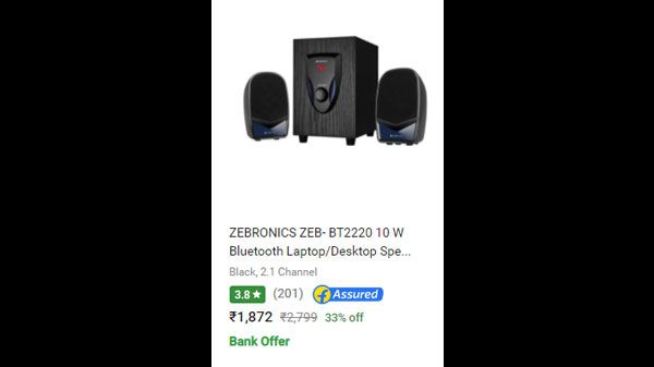 ZEBRONICS ZEB- BT2220 10 W ZEBRONICS ZEB- BT2220 10 W