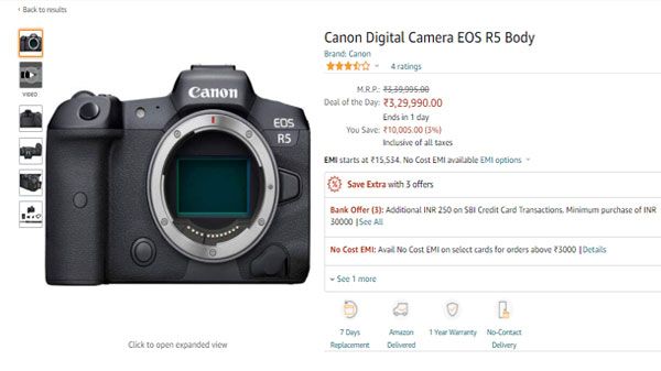 Canon Digital Camera EOS R5 Body Canon Digital Camera EOS R5 Body