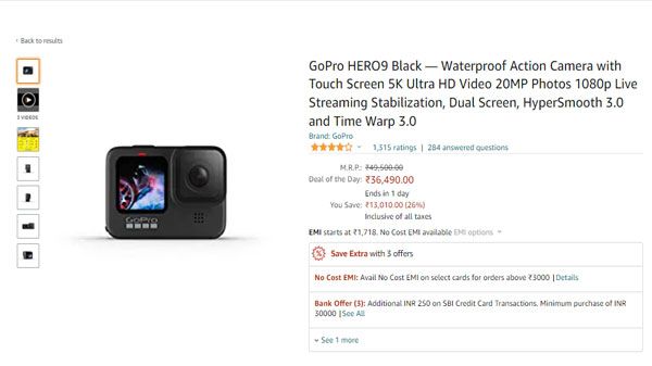 GoPro HERO9 Black — Waterproof Action Camera GoPro HERO9 Black — Waterproof Action Camera