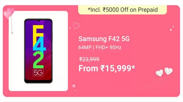 Samsung Galaxy F42 5G (Matte Aqua, 128 GB) (6 GB RAM) Samsung Galaxy F42 5G (Matte Aqua, 128 GB) (6 GB RAM)