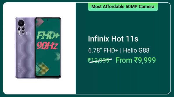 Infinix Hot 11S (Green Wave, 64 GB) (4 GB RAM) Infinix Hot 11S (Green Wave, 64 GB) (4 GB RAM)