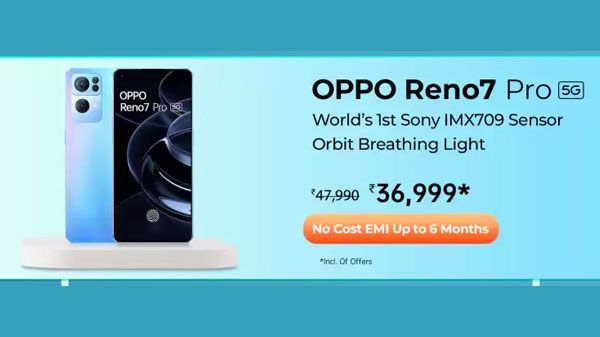 OPPO Reno7 Pro 5G (Startrails Blue, 256 GB) (12 GB RAM) OPPO Reno7 Pro 5G (Startrails Blue, 256 GB) (12 GB RAM)