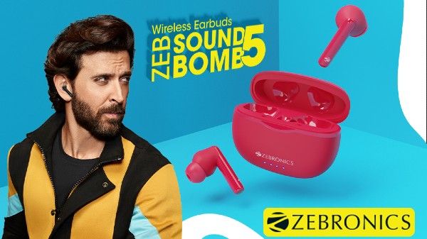 Zebronics Zeb-Sound Bomb 5 TWS V5.0 Bluetooth Truly Wireless in Ear Earbuds Zebronics Zeb-Sound Bomb 5 TWS V5.0 Bluetooth Truly Wireless in Ear Earbuds