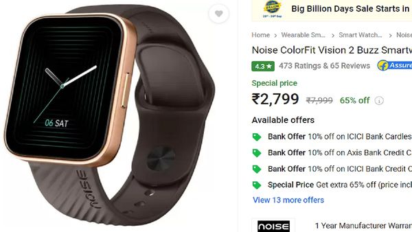 Noise ColorFit Vision 2 Buzz (Rs. 2,799) Noise ColorFit Vision 2 Buzz (Rs. 2,799)