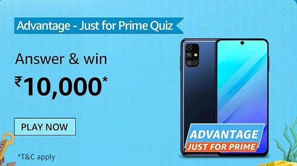 Amazon Advantage Just For Prime Quiz Answers: Win Rs. 10,000 Prize Amazon Advantage Just For Prime Quiz Answers: Win Rs. 10,000 Prize