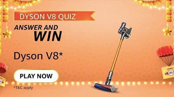 Amazon Dyson V8 Quiz Answers: Win Cord-Free Vacuum Cleaner Amazon Dyson V8 Quiz Answers: Win Cord-Free Vacuum Cleaner
