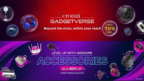 Croma Gadgets Sale: Up To 70% Off On Headphones, Speakers, And More Croma Gadgets Sale: Up To 70% Off On Headphones, Speakers, And More