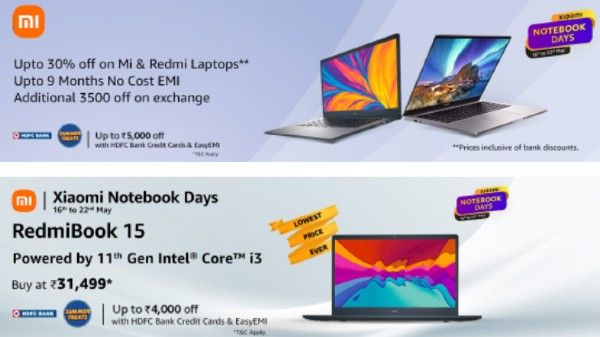 Amazon Xiaomi NoteBook Days Sale: Discount Offers On Mi Laptops Amazon Xiaomi NoteBook Days Sale: Discount Offers On Mi Laptops
